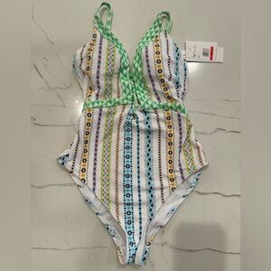 Jessica Simpson LaceUp One Piece Swim, Size XS, NWT